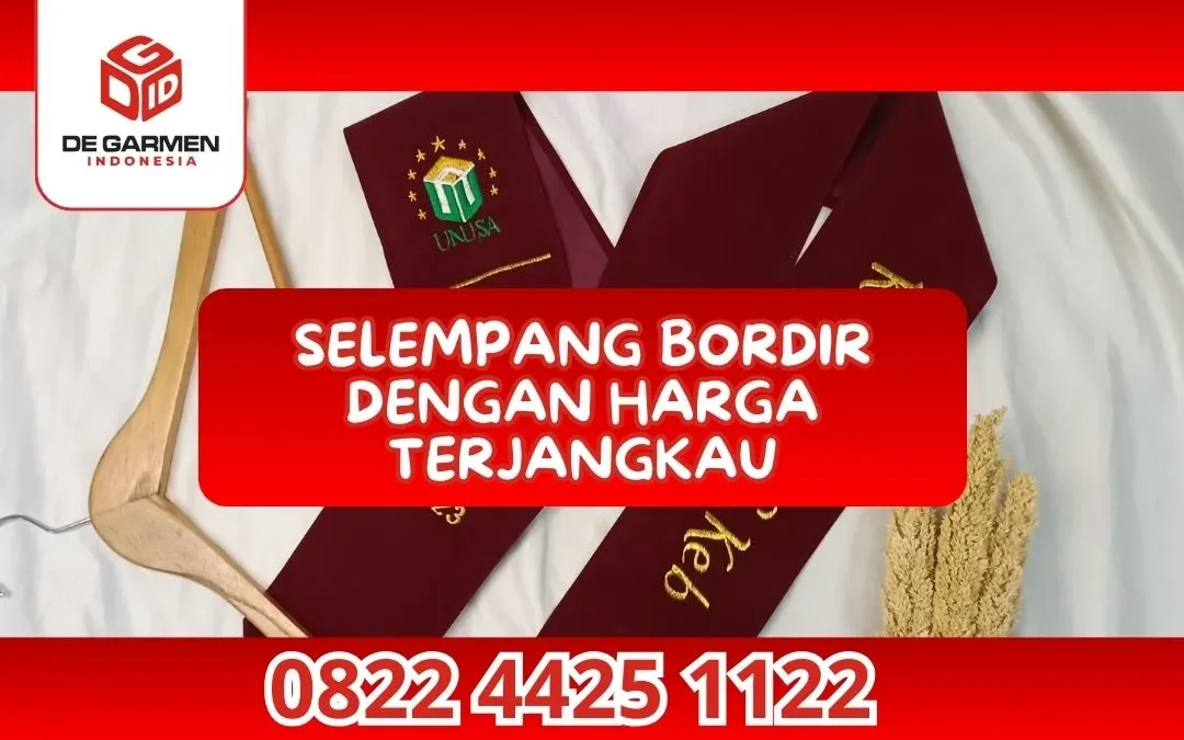 0822.4425.1122 Pusat Selempang Bordir Dengan Harga terjangkau