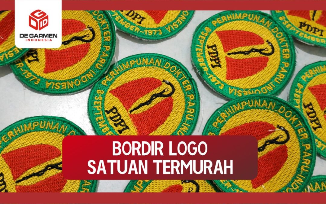 bordir logo satuan murah