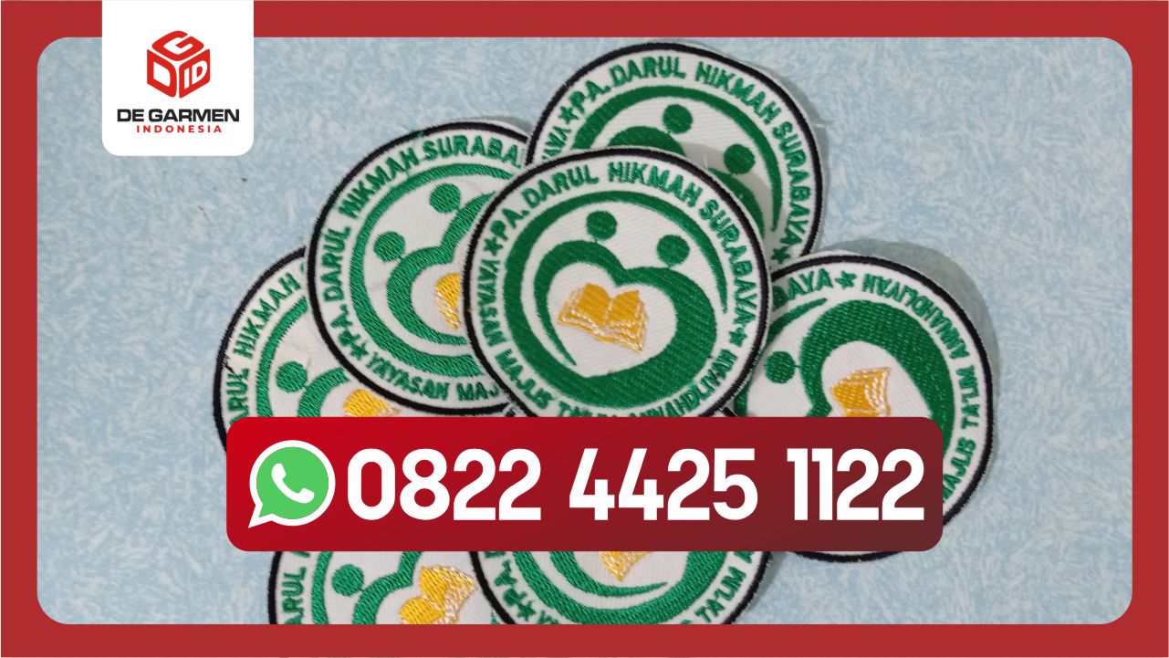 bordir logo custom murah