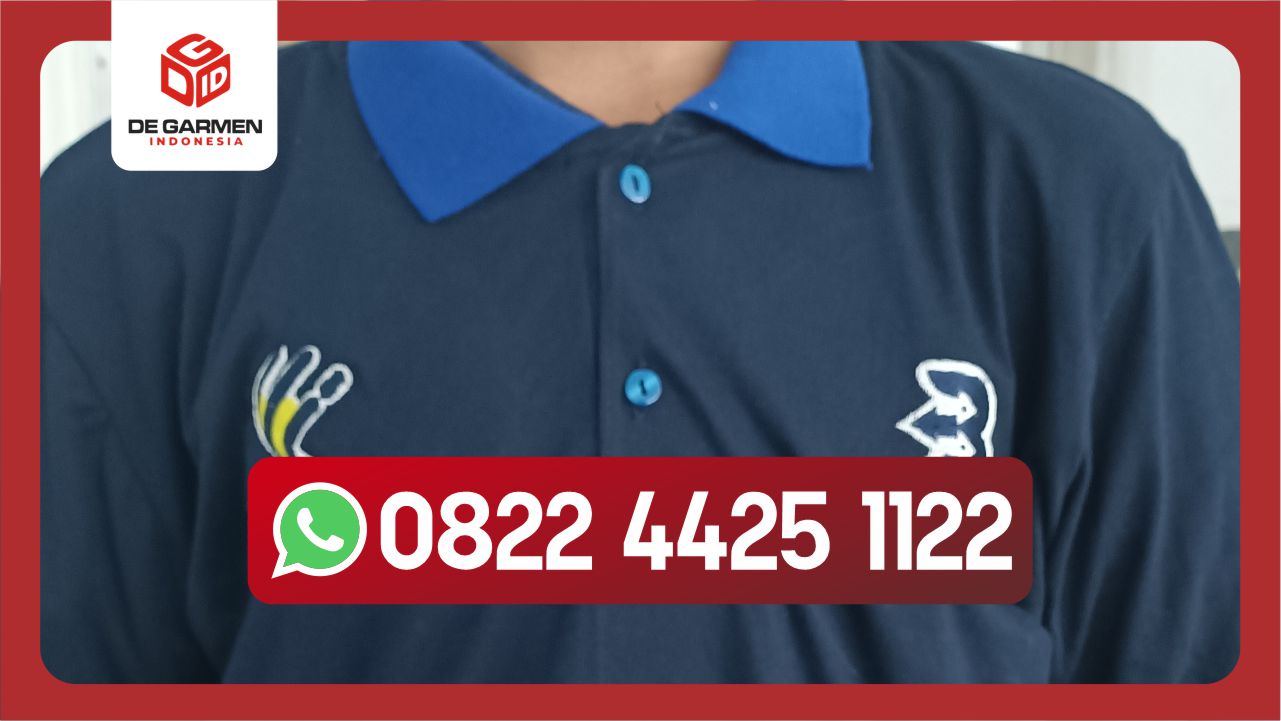 bordir kaos polo premium
