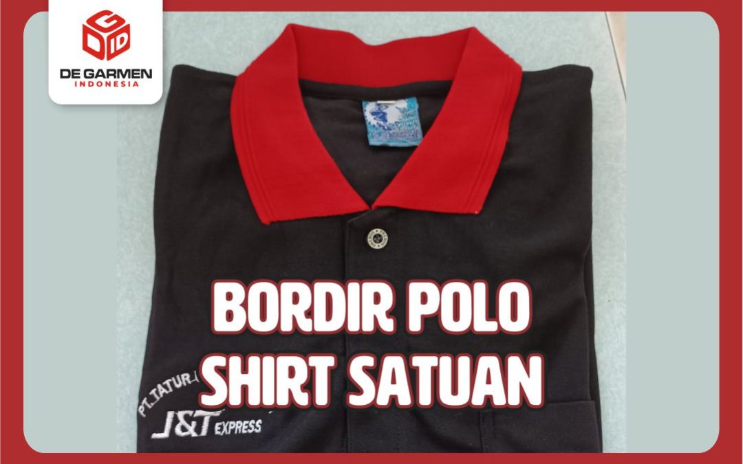 bordir polo shirt satuan